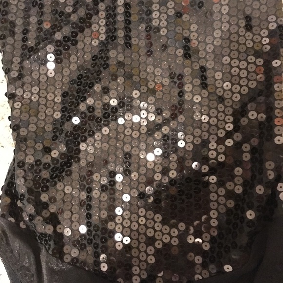 Vintage sheer sequin black bodysuit - Picture 2 of 4